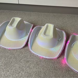 SOLD- Iridescent Light Up Cowboy Hats